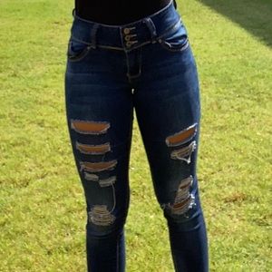 Ripped denim jeans